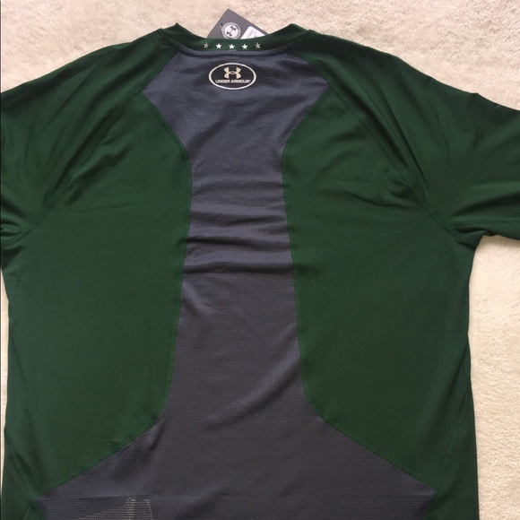 UNDER ARMOUR HEAT GEAR 3/4 SLEEVE GREEN /GRAY - Picture 2 of 5